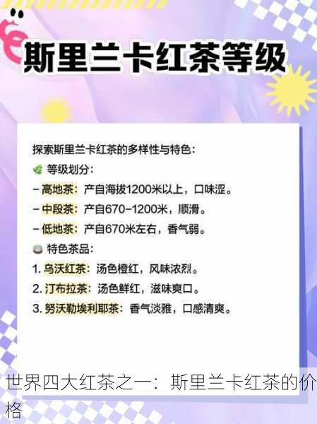 世界四大红茶之一：斯里兰卡红茶的价格