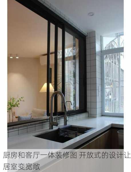 厨房和客厅一体装修图 开放式的设计让居室变宽敞