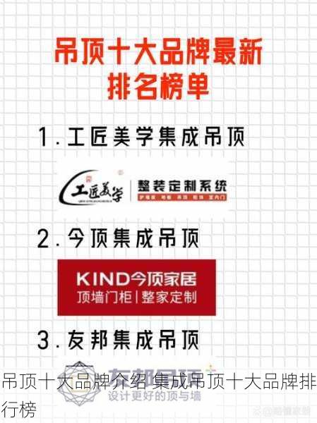 吊顶十大品牌介绍 集成吊顶十大品牌排行榜