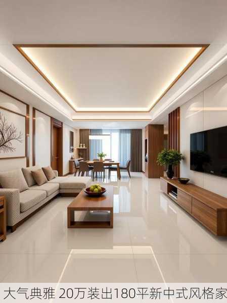大气典雅 20万装出180平新中式风格家