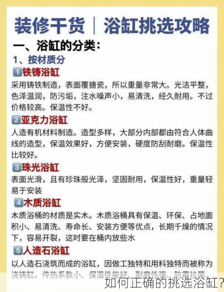 如何正确的挑选浴缸？