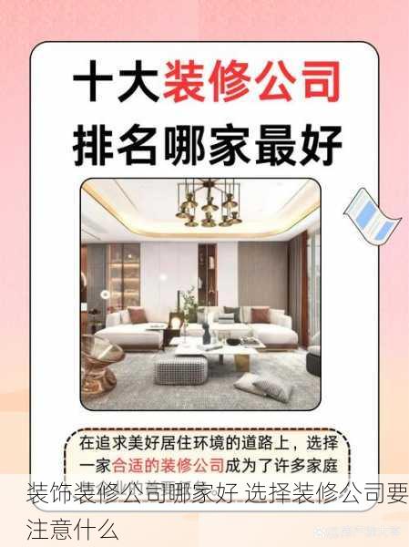 装饰装修公司哪家好 选择装修公司要注意什么