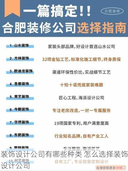 装饰设计公司有哪些种类 怎么选择装饰设计公司