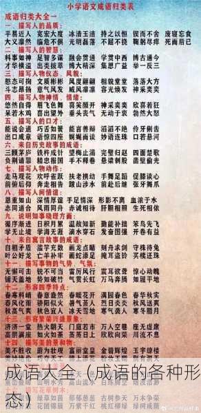 成语大全（成语的各种形态）