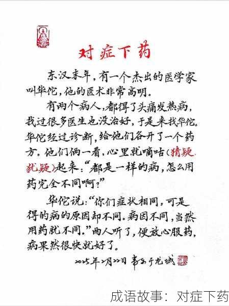 成语故事：对症下药
