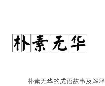 朴素无华的成语故事及解释